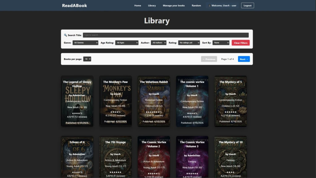 Readabook project with React Readabook project with React